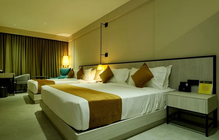 Spacious 300 sq. ft. Opus Family Room - Affordable Family Hotels in Wayanad for 5 adults